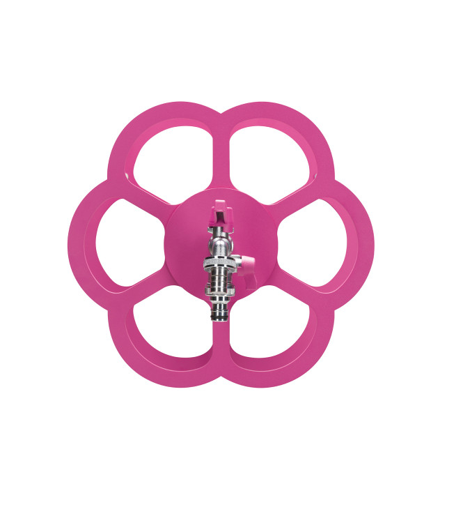 PORTA TUBO A MURO CON DOPPIO RUBINETTO CICLAMINO