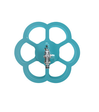 PORTA TUBO A MURO CON DOPPIO RUBINETTOTURCHESE