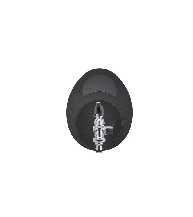 PORTA TUBO A MURO CON DOPPIO RUBINETTO ANTRACITE