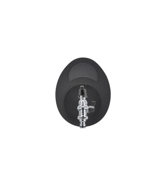 PORTA TUBO A MURO CON DOPPIO RUBINETTO ANTRACITE