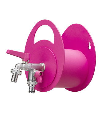 PORTA TUBO A MURO CON DOPPIO RUBINETTO CICLAMINO