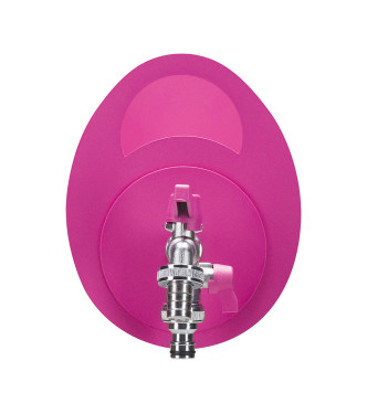 PORTA TUBO A MURO CON DOPPIO RUBINETTO CICLAMINO