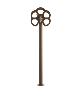 FONTANA CON CON PORTAGOMMA A FIORE RUGGINE