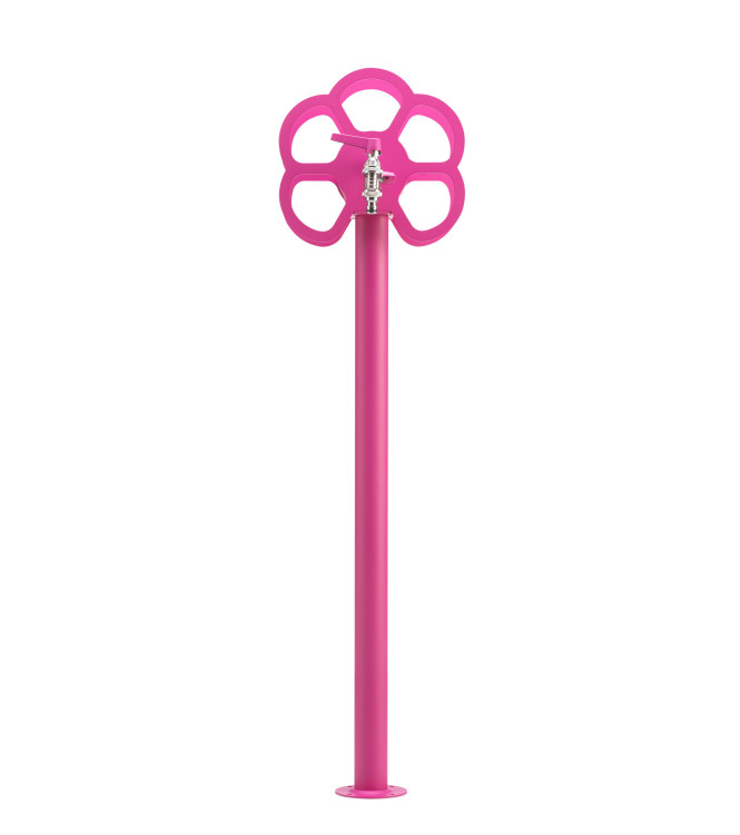 FONTANA CON CON PORTAGOMMA A FIORE CICLAMINO