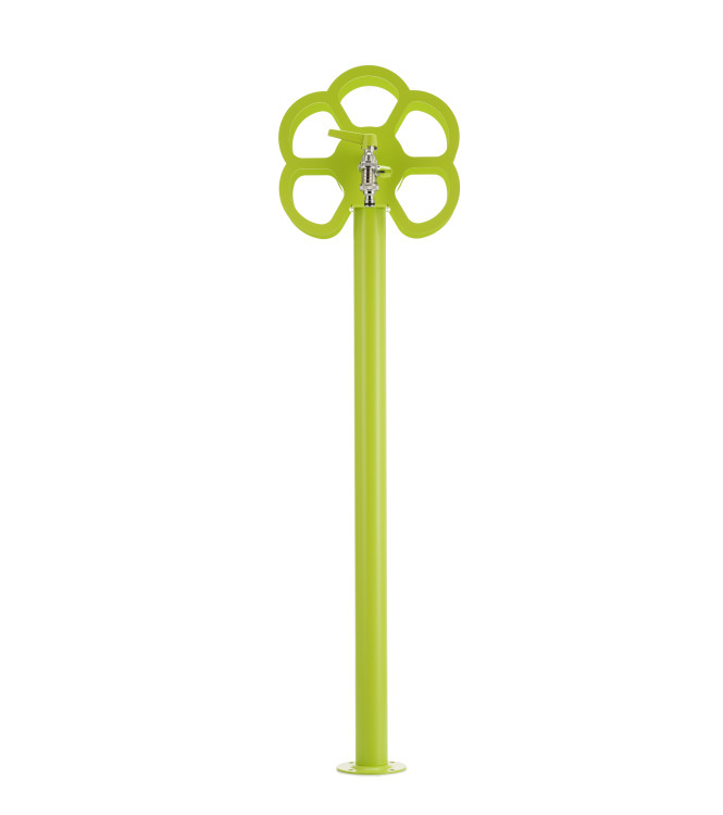 FONTANA CON CON PORTAGOMMA A FIORE VERDE ACIDO