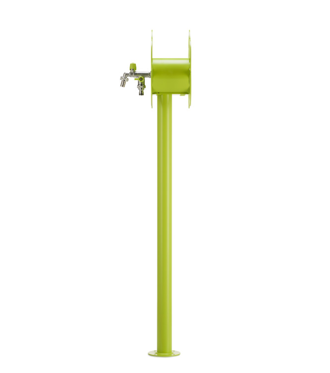 FONTANA CON CON PORTAGOMMA A FIORE VERDE ACIDO