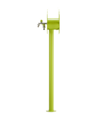 FONTANA CON CON PORTAGOMMA A FIORE VERDE ACIDO