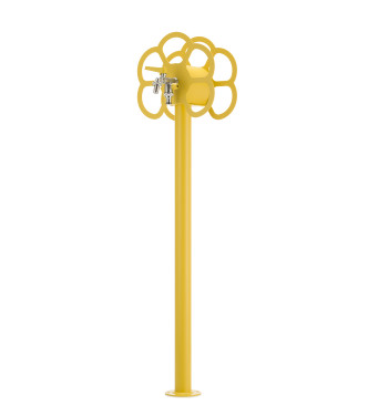 FONTANA CON CON PORTAGOMMA A FIORE GIALLO