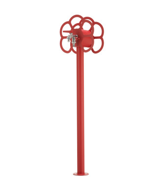 FONTANA CON CON PORTAGOMMA A FIORE ROSSO