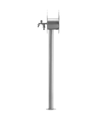 FONTANA CON CON PORTAGOMMA A FIORE ALLUMINIO