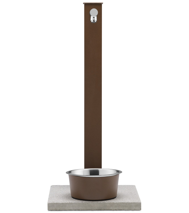 FONTANA PET CON RUBINETTO PULSANTE TEMPORIZZATO RUGGINE