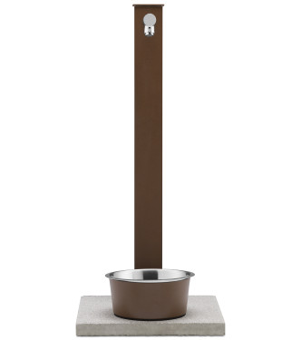 FONTANA PET CON RUBINETTO PULSANTE TEMPORIZZATO RUGGINE