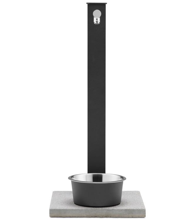 FONTANA PET CON RUBINETTO PULSANTE TEMPORIZZATO ANTRACITE