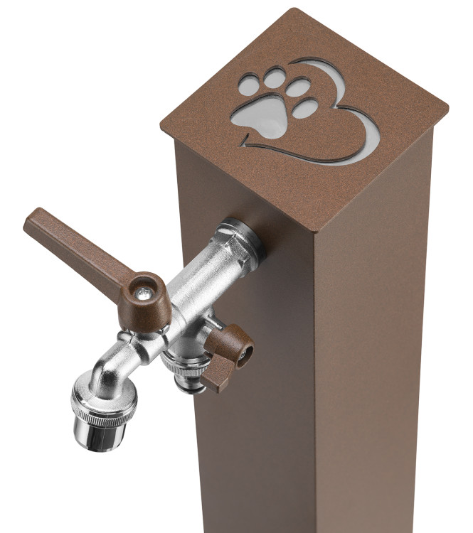 FONTANA PET DOPPIO RUBINETTO RUGGINE