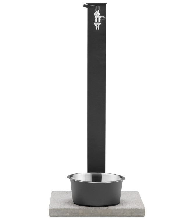 FONTANA PET DOPPIO RUBINETTO ANTRACITE