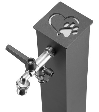 FONTANA PET DOPPIO RUBINETTO ANTRACITE