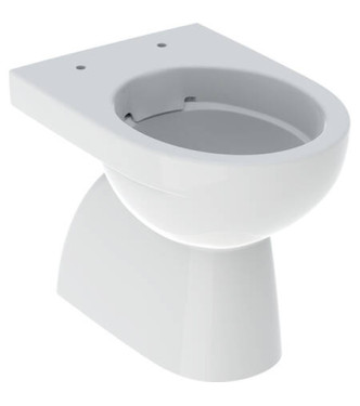 Vaso SELNOVA S RIMFREE - vaso a terra scarico a pavimento Rimfree - BIANCO