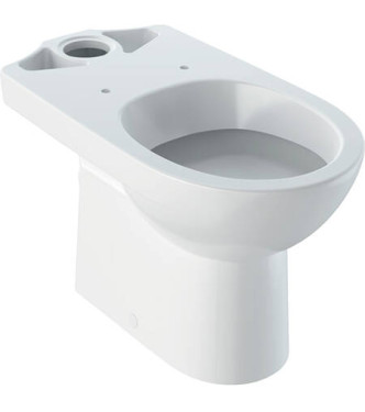 WC SELNOVA DUO P - floor-standing toilet with wall outlet - WHITE