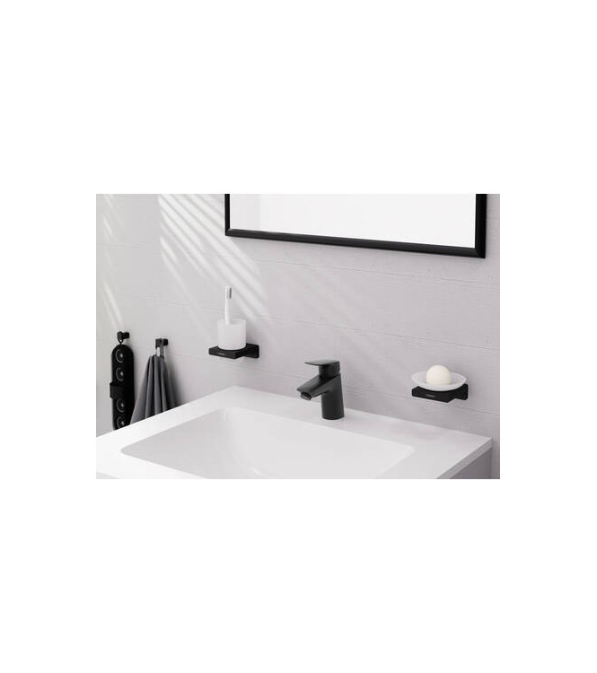 71077 LOGIS SINGLE LEVER BASIN MIXER 70 + PUSH OPEN MATT BLACK