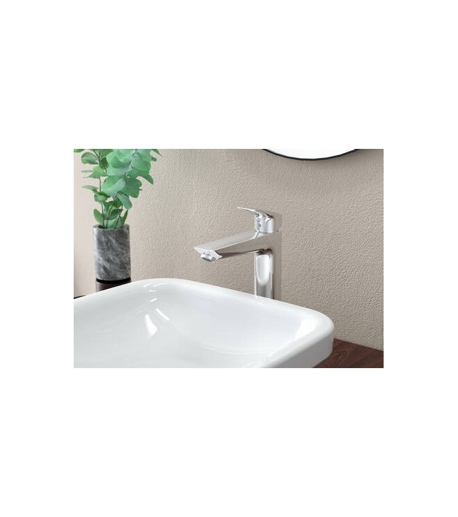 71090 LOGIS SINGLE LEVER BASIN MIXER 190 + POP-UP WASTE MATT BLACK