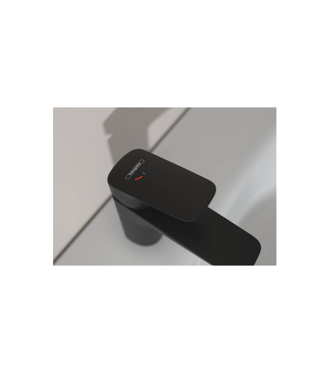 71102 LOGIS WASHBASIN MIXER 100 COOLSTART + POP-UP WASTE MATT BLACK