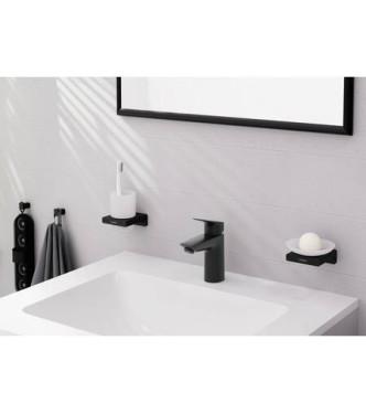 71107 LOGIS SINGLE-LEVER BASIN MIXER100 + PUSH-OPEN MATT BLACK