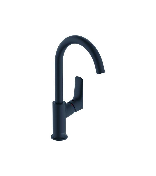 71130 LOGIS MISCELATORE MONOCOMANDO LAVABO 210 + SALTERELLO NERO OPACO