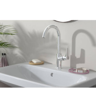 71131 LOGIS WASHBASIN MIXER 210 S/SWITCH MATT BLACK