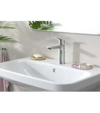 71253 LOGIS MISCELATORE LAVABO 110 S/SCARICO NERO OPACO