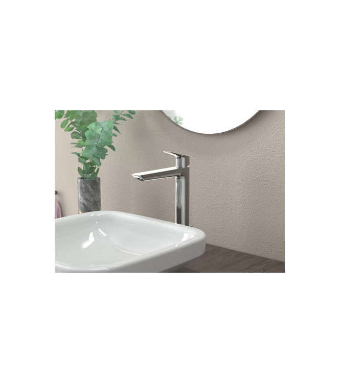 71257 LOGIS BASIN MIXER 240 + POP-UP WASTE MATT BLACK