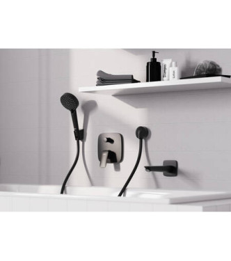 71407 LOGIS EXTERNAL RECESSED MIXER PART VS + ANTI-GLARE MATT BLACK