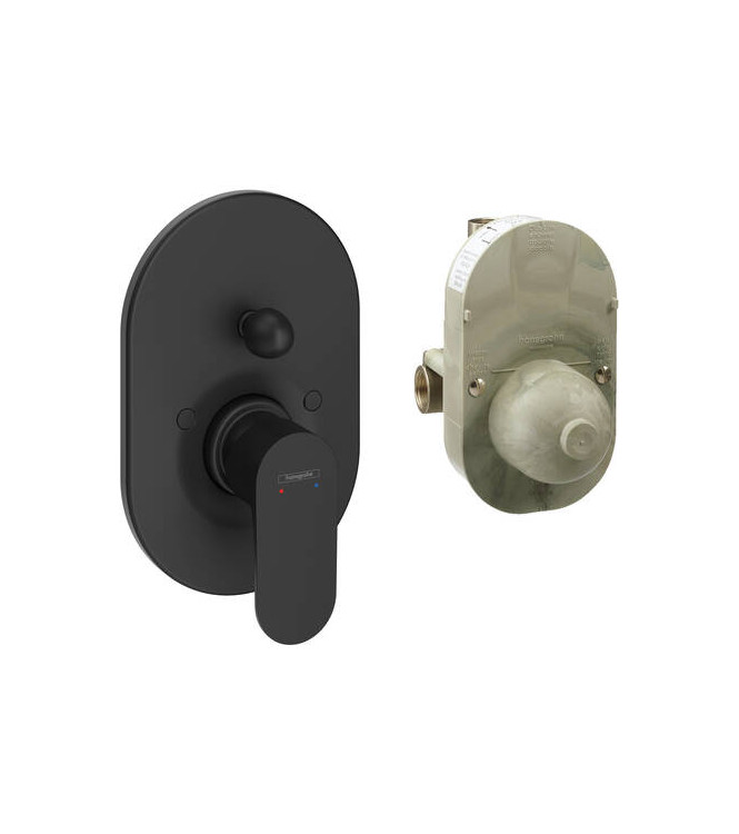 72448 REBRIS S SET CONCEALED SINGLE-LEVER BATH MIXER MATT BLACK