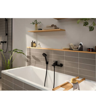 72450 REBRIS E SINGLE-LEVER BATH MIXER OUTSIDE MATT BLACK