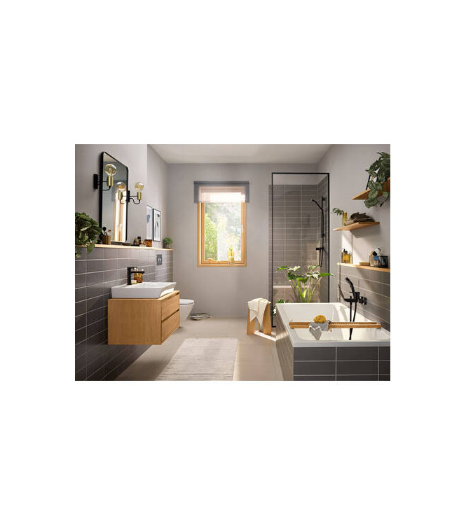 72450 REBRIS E SINGLE-LEVER BATH MIXER OUTSIDE MATT BLACK