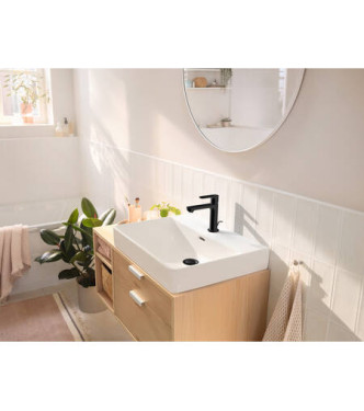 72517 REBRIS S MISCELATORE MONOCOMANDO LAVABO C/PILETTA NERO OPACO