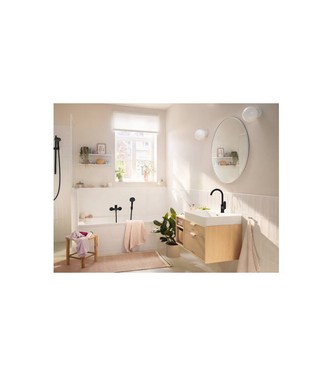 72536 REBRIS S SINGLE-LEVER BASIN MIXER W/TURNING SPOUT MATT BLACK