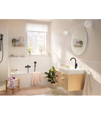 72536 REBRIS S SINGLE-LEVER BASIN MIXER W/TURNING SPOUT MATT BLACK