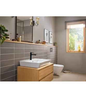 72560 REBRIS E MISCELATORE MONOCOMANDO LAVABO COOLST. S/SCARICO NERO OPACO