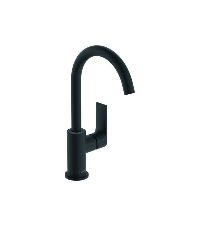 72576 REBRIS E SINGLE-LEVER BASIN MIXER W/TURNING SPOUT MATT BLACK