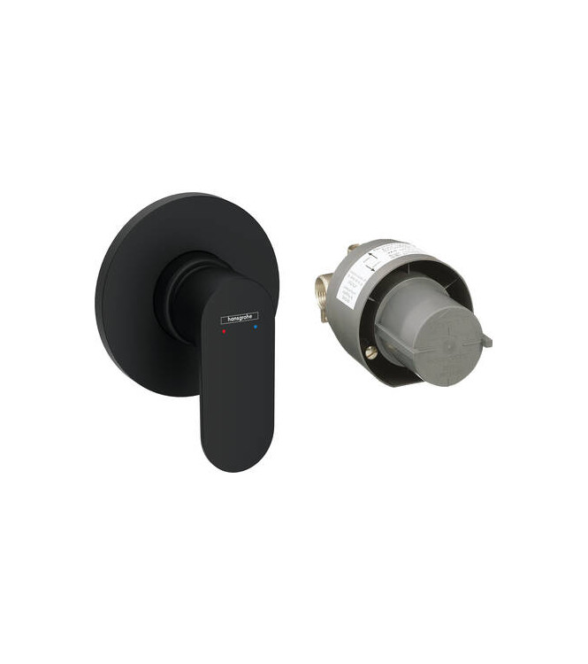 72648 REBRIS S RECESSED SINGLE-LEVER SHOWER MIXER SET MATT BLACK