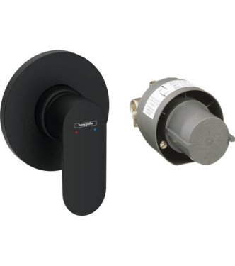 72648 REBRIS S RECESSED SINGLE-LEVER SHOWER MIXER SET MATT BLACK