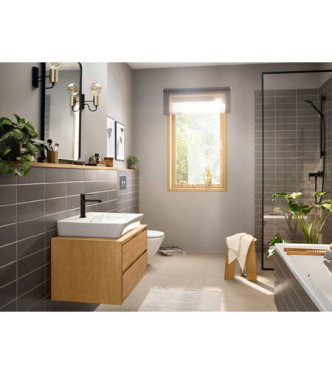 72650 REBRIS E SINGLE-LEVER SHOWER MIXER EXTERIOR MATT BLACK