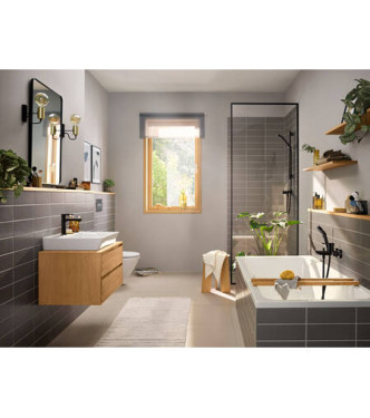 72650 REBRIS E SINGLE-LEVER SHOWER MIXER EXTERIOR MATT BLACK