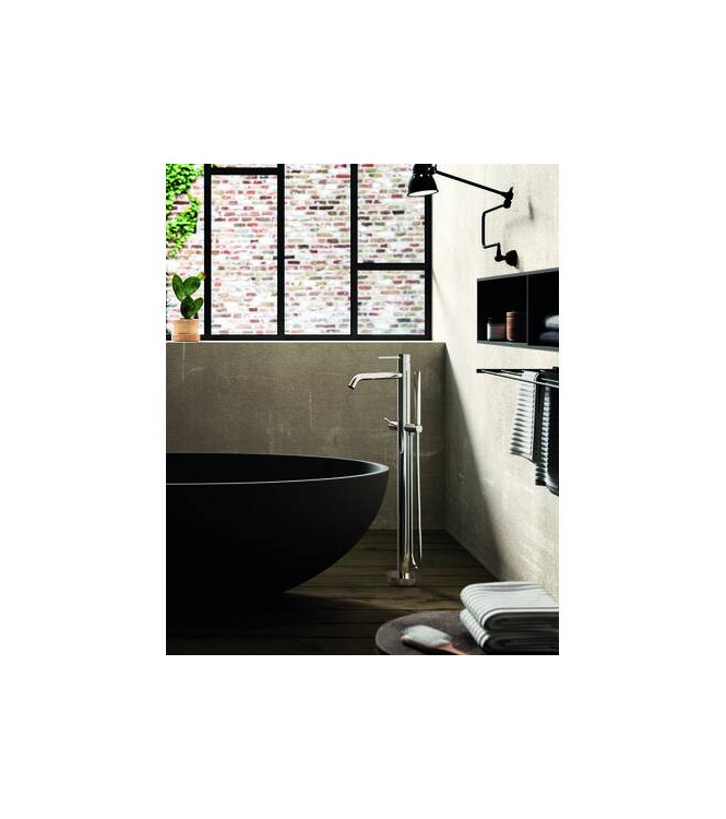 PAFFONI LIG032 LIGHT MISCELATORE MONOCOMANDO VASCA A PAVIMENTO CON DEVIATORE CROMATO