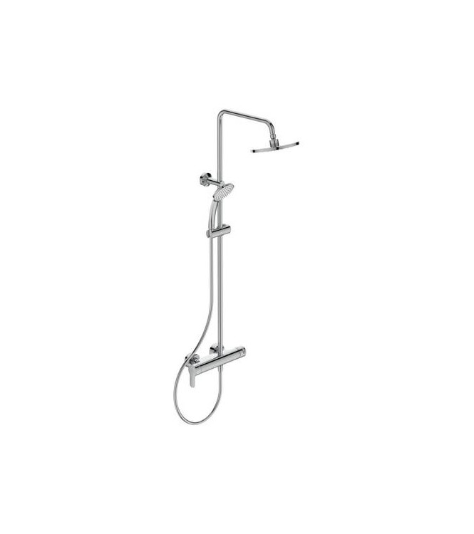Ideal Standard Cerafine O mechanical shower column with D200 overhead shower - Chrome