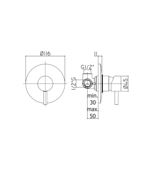 PAFFONI LIG010 LIGHT MISCELATORE MONOCOMANDO INCASSO DOCCIA NERO OPACO