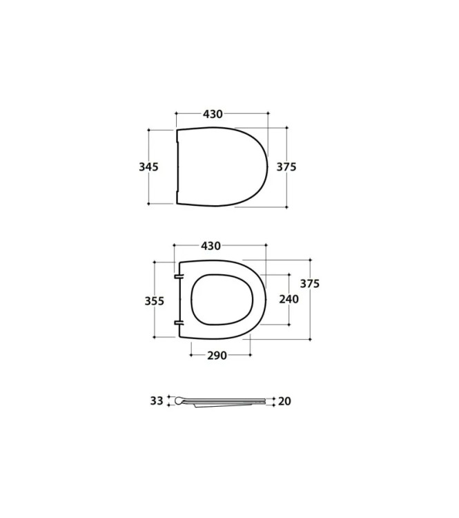 WC seat Globo 4ALL - MATTONE, slow closing mechanism