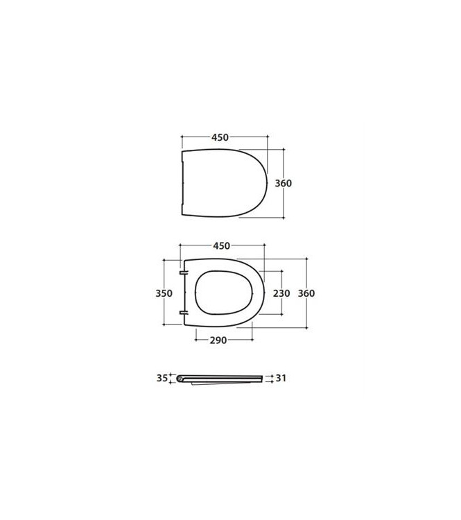 Sedile WC Globo 4ALL 54 - LIME, chiusura rallentata