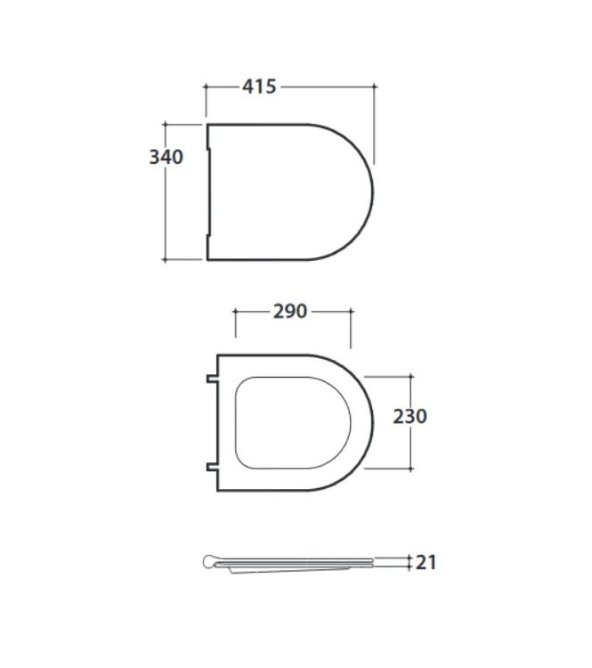 WC seat Globo MODE - White high gloss, soft-close