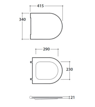 Sedile WC Globo MODE 53 - Bianco lucido, chiusura rallentata